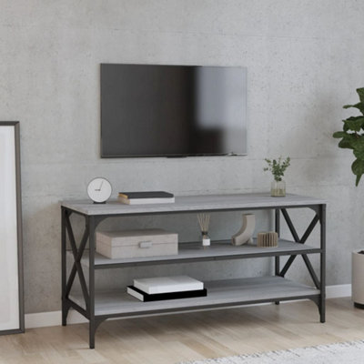 Berkfield TV Cabinet Grey Sonoma 100x40x50 cm Engineered Wood