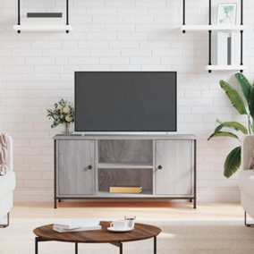 Berkfield TV Cabinet Grey Sonoma 100x40x50 cm Engineered Wood