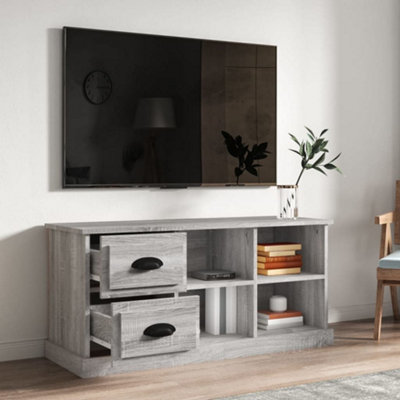 Berkfield TV Cabinet Grey Sonoma 102x35.5x47.5 cm Engineered Wood
