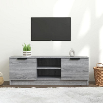 Berkfield TV Cabinet Grey Sonoma 102x35x36.5 cm Engineered Wood