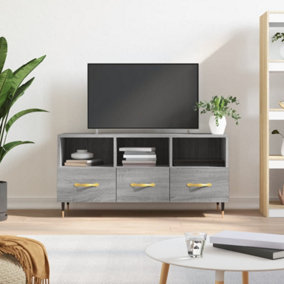 Berkfield TV Cabinet Grey Sonoma 102x36x50 cm Engineered Wood