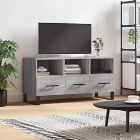Berkfield TV Cabinet Grey Sonoma 102x36x50 cm Engineered Wood