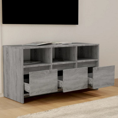 Berkfield TV Cabinet Grey Sonoma 102x37.5x52.5 cm Engineered Wood