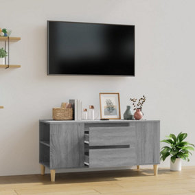 Berkfield TV Cabinet Grey Sonoma 102x44.5x50 cm Engineered Wood