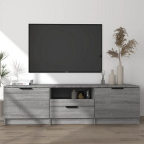 Berkfield TV Cabinet Grey Sonoma 140x35x40 cm Engineered Wood