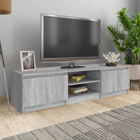 Berkfield TV Cabinet Grey Sonoma 140x40x35.5 cm Engineered Wood