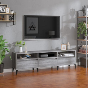 Berkfield TV Cabinet Grey Sonoma 150x30x44.5 cm Engineered Wood