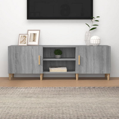 Berkfield TV Cabinet Grey Sonoma 150x30x50 cm Engineered Wood