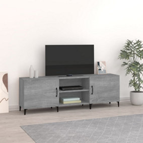 Berkfield TV Cabinet Grey Sonoma 150x30x50 cm Engineered Wood