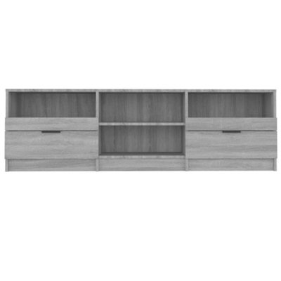 Berkfield TV Cabinet Grey Sonoma 150x33.5x45 cm Engineered Wood