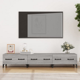 Berkfield TV Cabinet Grey Sonoma 150x34,5x30 cm Engineered Wood