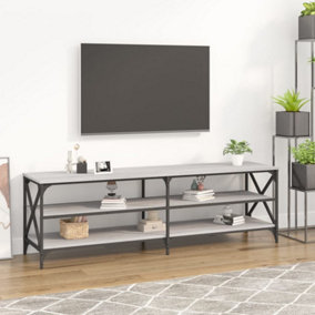 Berkfield TV Cabinet Grey Sonoma 160x40x50 cm Engineered Wood