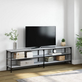 Berkfield TV Cabinet Grey Sonoma 180x30x50 cm Engineered Wood and Metal