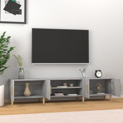 Berkfield TV Cabinet Grey Sonoma 180x31.5x40 cm Engineered Wood