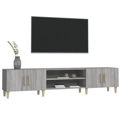 Berkfield TV Cabinet Grey Sonoma 180x31.5x40 cm Engineered Wood