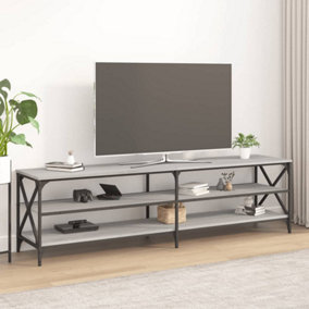 Berkfield TV Cabinet Grey Sonoma 180x40x50 cm Engineered Wood