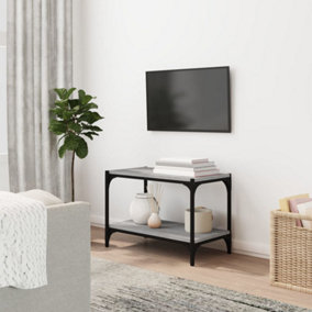 Berkfield TV Cabinet Grey Sonoma 60x33x41 cm Engineered Wood and Steel