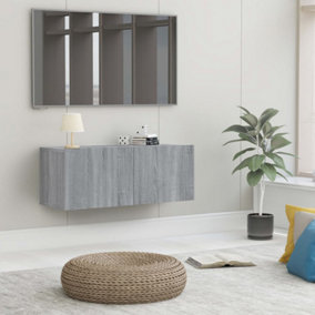 Berkfield TV Cabinet Grey Sonoma 80x30x30 cm Engineered Wood