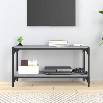 Berkfield TV Cabinet Grey Sonoma 80x33x41 cm Engineered Wood and Steel