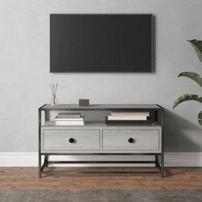 Berkfield TV Cabinet Grey Sonoma 80x35x45 cm Engineered Wood