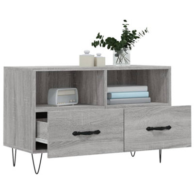 Berkfield TV Cabinet Grey Sonoma 80x36x50 cm Engineered Wood