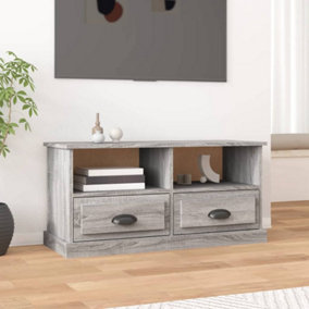Berkfield TV Cabinet Grey Sonoma 93x35.5x45 cm Engineered Wood