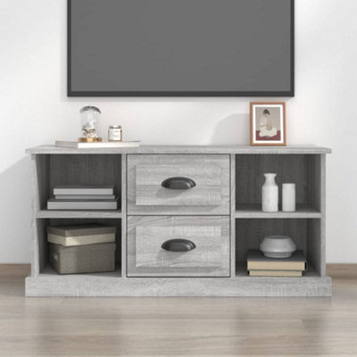 Berkfield TV Cabinet Grey Sonoma 99.5x35.5x48 cm Engineered Wood