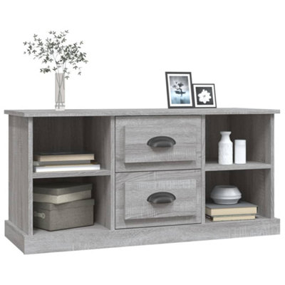 Berkfield TV Cabinet Grey Sonoma 99.5x35.5x48 cm Engineered Wood
