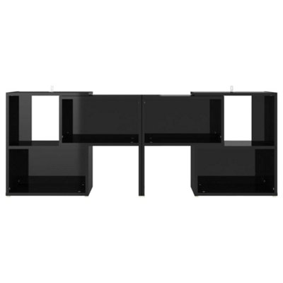 Berkfield TV Cabinet High Gloss Black 104x30x52 cm Engineered Wood