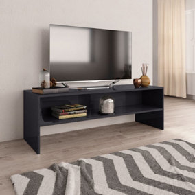 Berkfield TV Cabinet High Gloss Grey 120x40x40 cm Engineered Wood