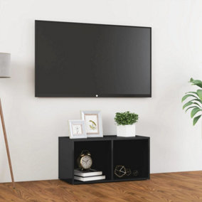 Berkfield TV Cabinet High Gloss Grey 72x35x36.5 cm Engineered Wood