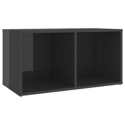 Berkfield TV Cabinet High Gloss Grey 72x35x36.5 cm Engineered Wood