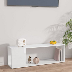Berkfield TV Cabinet High Gloss White 100x24x32 cm Engineered Wood