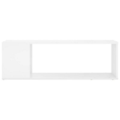Berkfield TV Cabinet High Gloss White 100x24x32 cm Engineered Wood