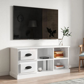 Berkfield TV Cabinet High Gloss White 102x35.5x47.5 cm Engineered Wood