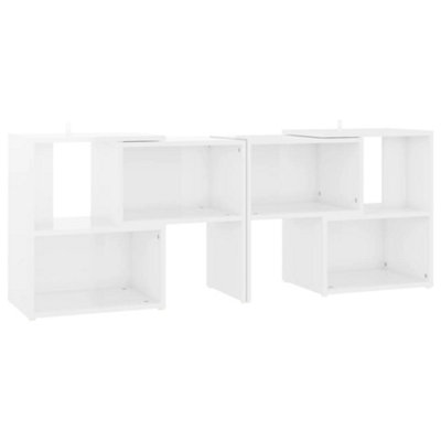 Berkfield TV Cabinet High Gloss White 104x30x52 cm Engineered Wood