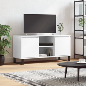 Berkfield TV Cabinet High Gloss White 104x35x50 cm Engineered Wood