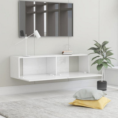 Berkfield TV Cabinet High Gloss White 120x30x30 cm Engineered Wood