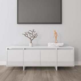Berkfield TV Cabinet High Gloss White 120x30x40.5 cm Engineered Wood