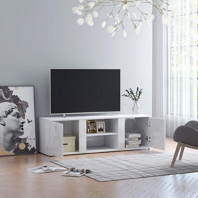 Berkfield TV Cabinet High Gloss White 120x34x37 cm Engineered Wood