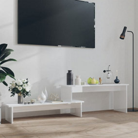 Berkfield TV Cabinet High Gloss White 180x30x43 cm Engineered Wood