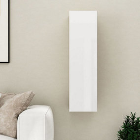 Berkfield TV Cabinet High Gloss White 30.5x30x110 cm Engineered Wood