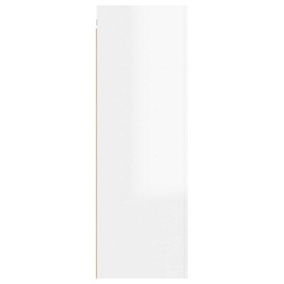 Berkfield TV Cabinet High Gloss White 30.5x30x90 cm Engineered Wood