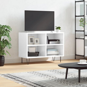 Berkfield TV Cabinet High Gloss White 69.5x30x50 cm Engineered Wood