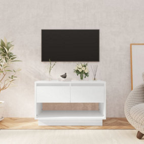 Berkfield TV Cabinet High Gloss White 70x41x44 cm Engineered Wood