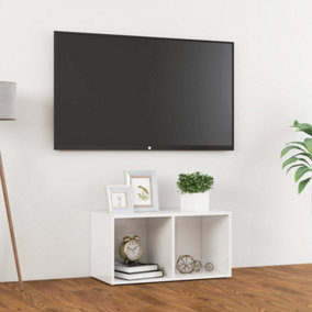 Berkfield TV Cabinet High Gloss White 72x35x36.5 cm Engineered Wood
