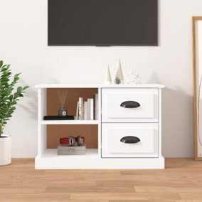 Berkfield TV Cabinet High Gloss White 73x35.5x47.5 cm Engineered Wood