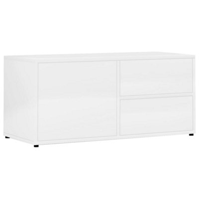 Berkfield TV Cabinet High Gloss White 80x34x36 cm Engineered Wood
