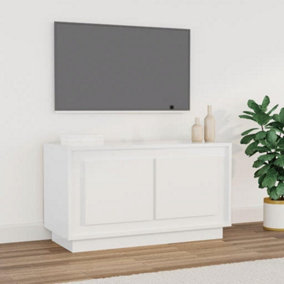 Berkfield TV Cabinet High Gloss White 80x35x45 cm Engineered Wood