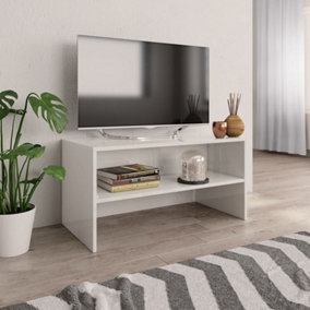 Berkfield TV Cabinet High Gloss White 80x40x40 cm Engineered Wood